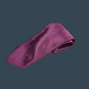 Hennessy Couture Burgundy Tie 90% Polyester 10% Silk Men's Classic Necktie
